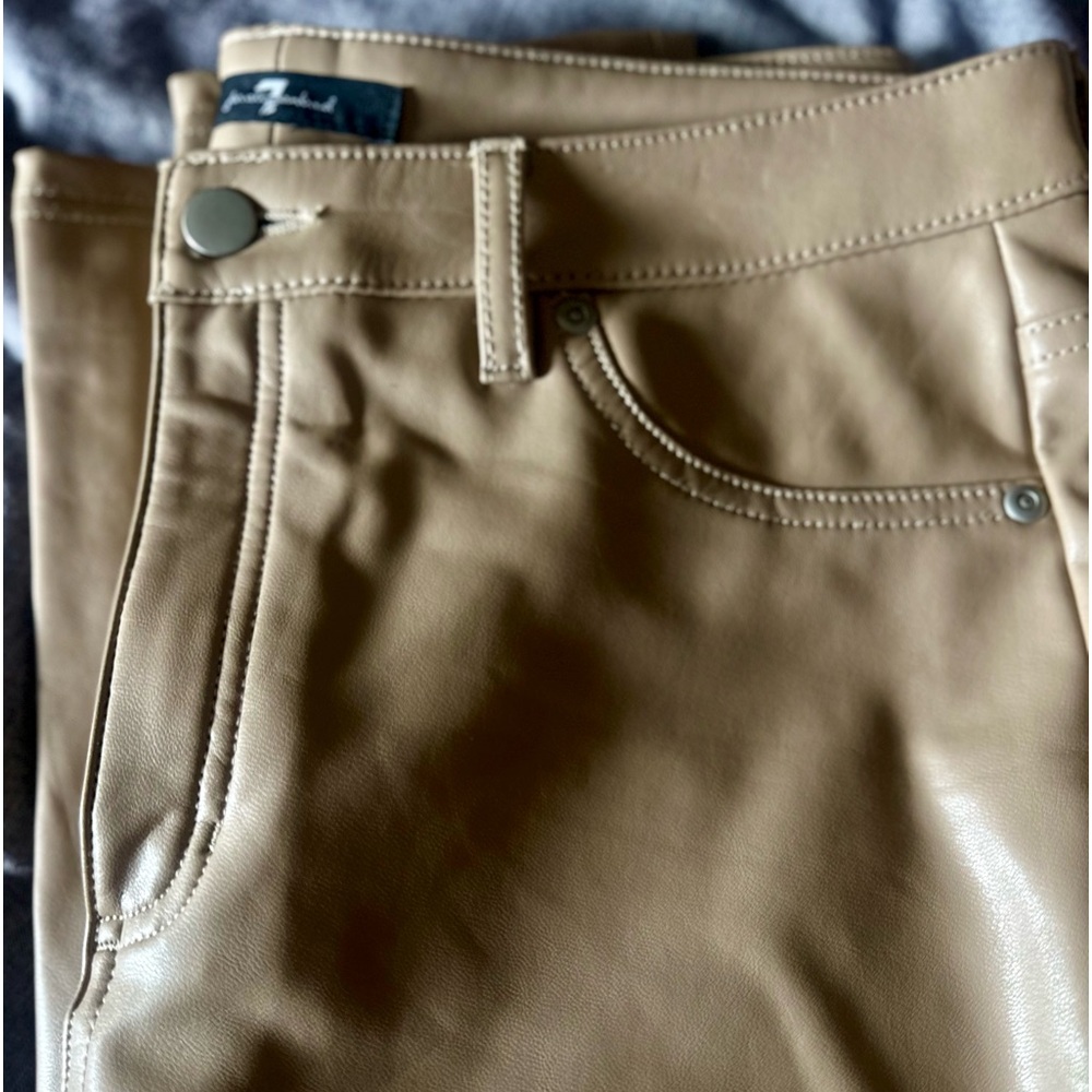 Camel leather Pants